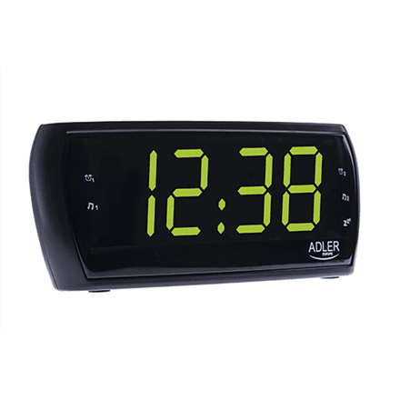 Adler AD 1121 kellraadio LED-ekraani ja korduva äratusega, must