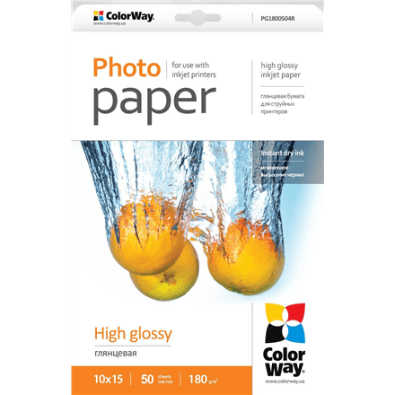 ColorWay fotopaber 10x15 180g/m² High Glossy