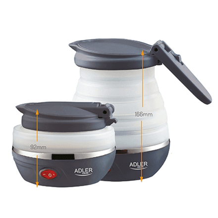 Adler | Travel Kettle | AD 1279 | Electric | 750 W | 0.6 L | Silicon | White