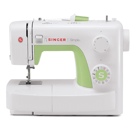 Singer Simple 3229 sewing machine, 31 stitch patterns, white and green