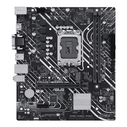 Asus PRIME H610M-D D4 emaplaat, LGA1700, Micro ATX, DDR4