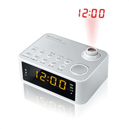 Muse M-178PW kellraadio kahe äratusega ja 0,9" LED-ekraaniga, valge
