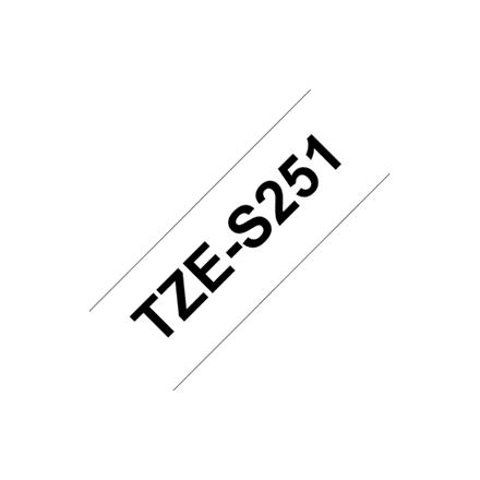 Brother TZe-S251 24 mm черно-белая клейкая лента