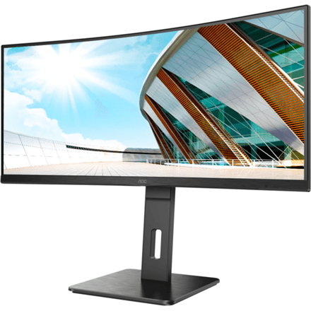 AOC | Curved Monitor | CU34P2A | 34 " | VA | 21:9 | 100 Hz | 1 ms | 3440 × 1440 | 300 cd/m² | Headphone out (3.5mm) | HDMI ports quantity HDMI x 2 | Black | Warranty 36 month(s)