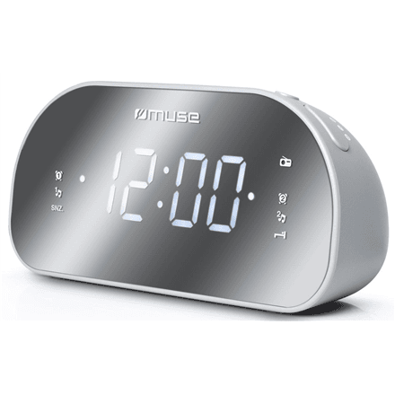 Muse M-170CMR kellraadio 1,2" valge LED-ekraaniga, 20 mälukohta