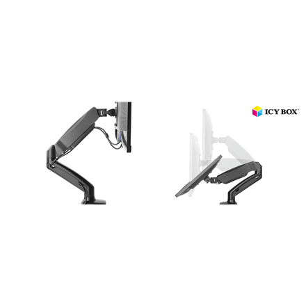 ICY BOX IB-MS303-T monitor stand with desk base, up to 27"