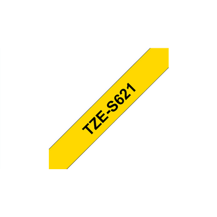 Brother TZe-S621 9cm Black on Yellow Label Tape
