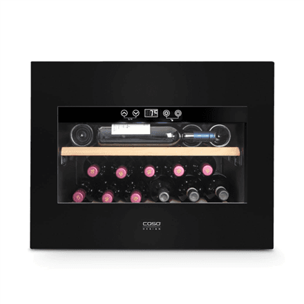 Caso | Wine Cooler | WineDeluxe E 18 | Energy efficiency class G | Built-in | Bottles capacity 18 bottles | Cooling type Compressor technology | Black