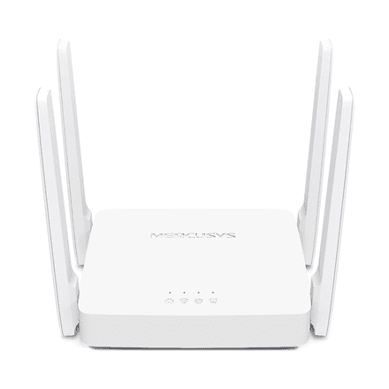 Mercusys | AC1200 Wireless Dual Band Router | AC10 | 802.11ac | 300+867 Mbit/s | 10/100 Mbit/s | Ethernet LAN (RJ-45) ports 2 | Mesh Support No | MU-MiMO Yes | No mobile broadband | Antenna type 4xFixed | No