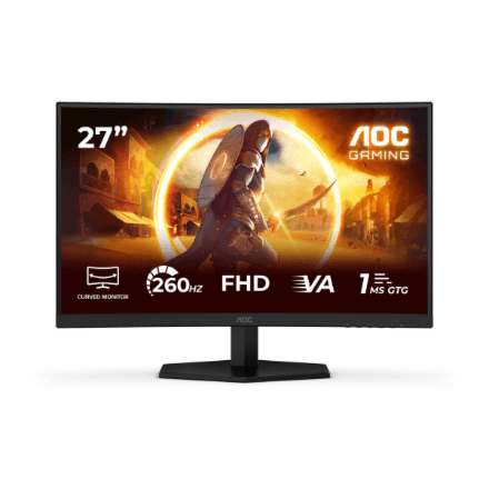 AOC C27G42ZE | 27 " | Fast VA | FHD | 16:9 | 260 Hz | 1 ms | 1920 x 1080 pixels | 300 cd/m² | HDMI ports quantity 1 | Black