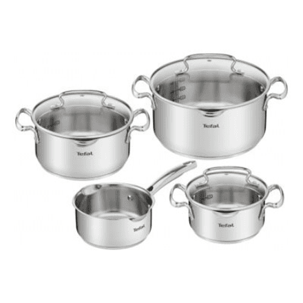 TEFAL | Duetto+ Stewpots set, 7 pcs | G719S734 | Stainless steel | Dishwasher proof | Lid included | Stainless steel