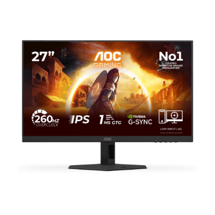 AOC 27G4ZRE | 27 " | Fast IPS | FHD | 16:9 | 260 Hz | 1 ms | 1920 x 1080 pixels | 300 cd/m² | HDMI ports quantity 2 | Black