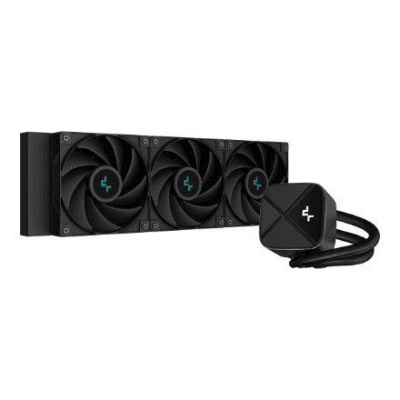 Deepcool LS720S Zero Dark liquid cooler with display, black