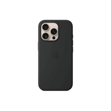Силиконовый чехол Apple с MagSafe для iPhone 16 Pro, чёрный