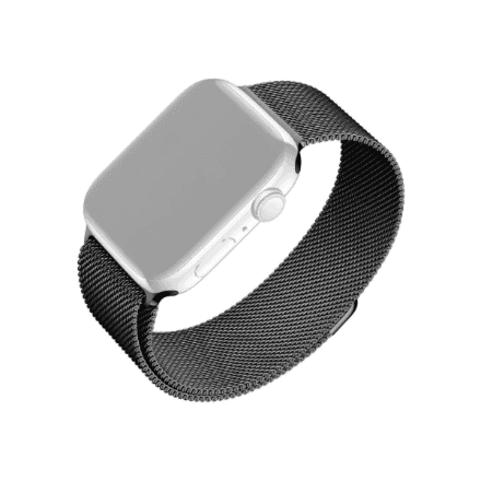 Миланский ремешок Fixed для Apple Watch 42 / 44 / 45 / 46 / 49 мм, чёрный