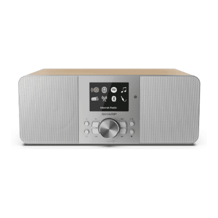 Sharp DR-I740(GY) Lisbon Internet Radio, DAB+/FM, Stereo, Grey & Oak