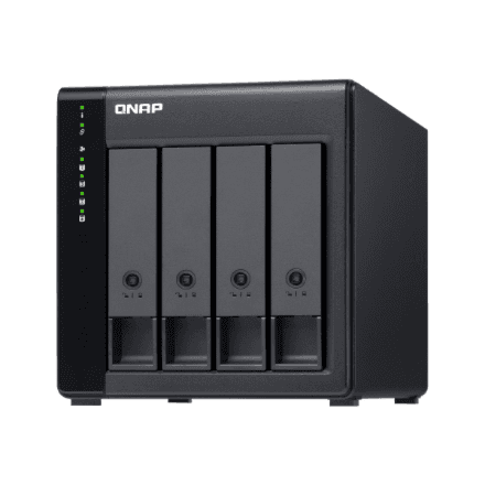 QNAP TL-D400S — дисковый корпус JBOD на 4 диска, SATA 6 Гбит/с, чёрный