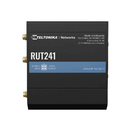 Teltonika | LTE Router | RUT241 | 802.11n | 10/100 Mbit/s | Ethernet LAN (RJ-45) ports 1 | Mesh Support No | MU-MiMO No | 2G/3G/4G | Antenna type 2 x SMA for LTE, 1 x RP-SMA for WiFi