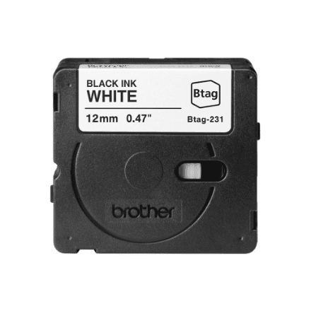 Brother BTAG-231 Black on White Label Tape