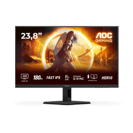 AOC AGON Q24G4RE | 24 " | Fast IPS | QHD | 16:9 | 180 Hz | 1 ms | 2560 x 1440 pixels | 300 cd/m² | HDMI ports quantity 1 | Black