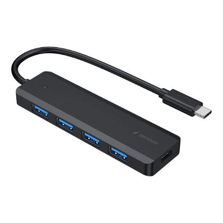 Gembird UHB-CM-U3P4P-01 — USB-C концентратор, 4x USB 3.1 Gen 1