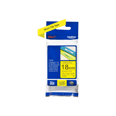 Brother TZe-641 Laminated Tape 18mm Black on Yellow