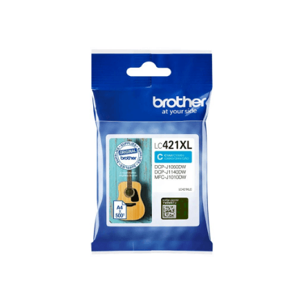 Brother LC421XLC Cyan Ink Cartridge – 500 Pages