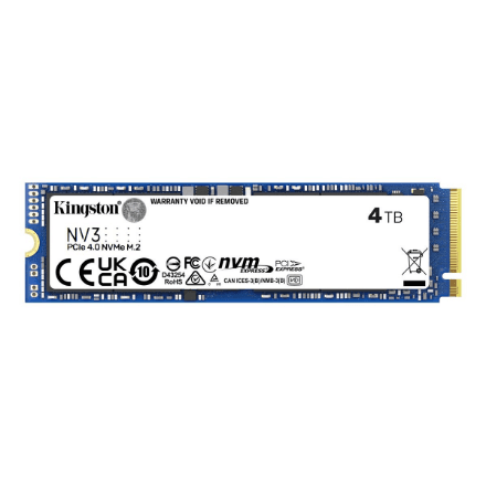 SSD Kingston NV3 4 ТБ M.2 NVMe, PCIe 4.0 x4, чтение 6000 МБ/с
