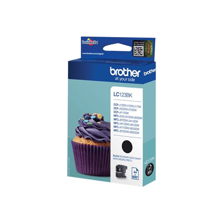 Brother LC123BK tindikassett, must, 600 lk