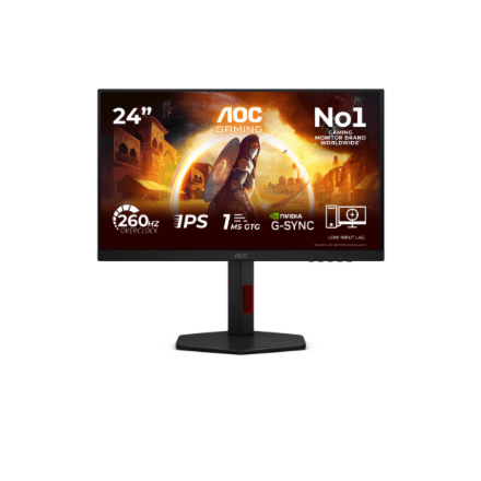 AOC 24G4ZR | 24 " | Fast IPS | FHD | 16:9 | 240 Hz | 1 ms | 1920 x 1080 pixels | 300 cd/m² | HDMI ports quantity 2 | Black
