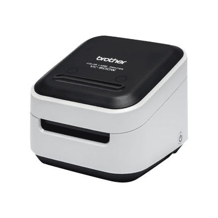 Цветной принтер этикеток Brother VC-500W, ZINK, Wi-Fi, серо-чёрный
