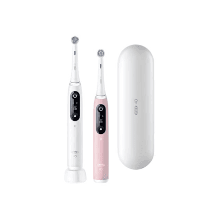 Oral-B iO6 DuoPack elektriline hambahari, valge + roosa, reisikarp