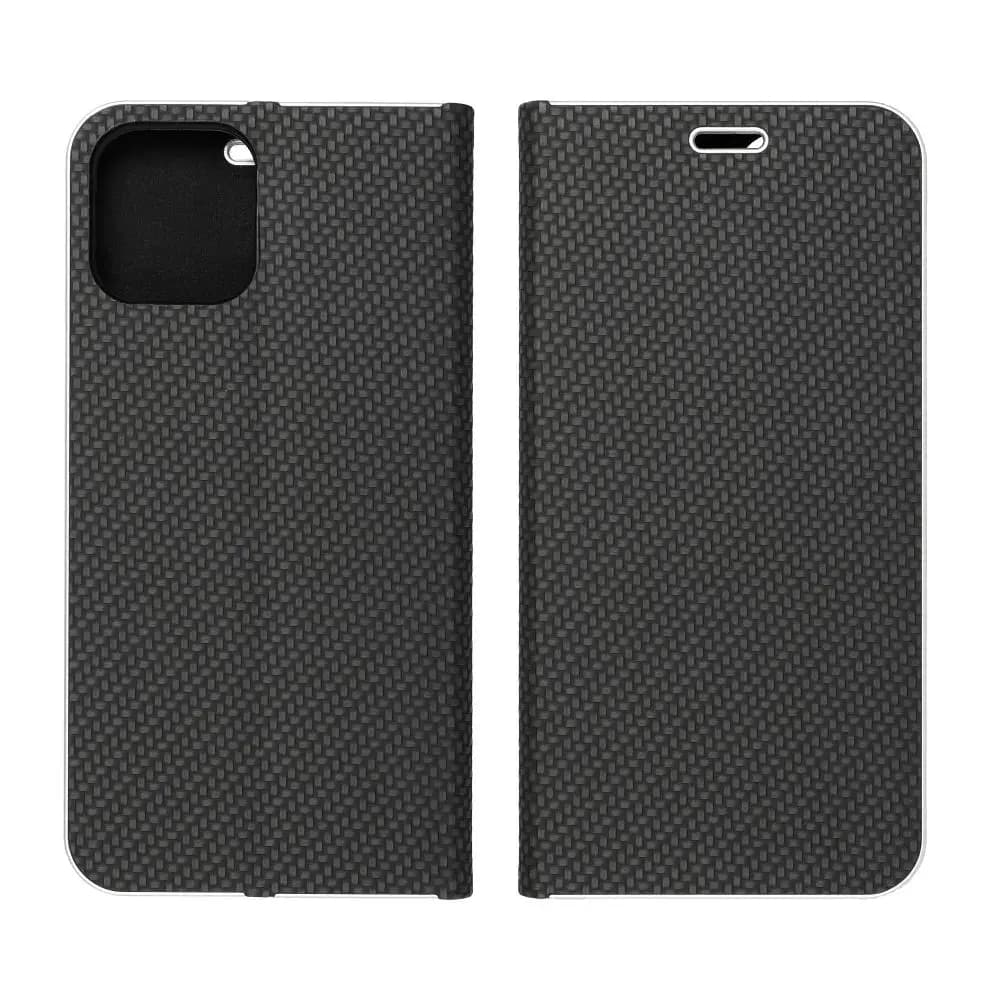 Fusion Luna Carbon raamatkaas Samsung Galaxy A35 5G, must
