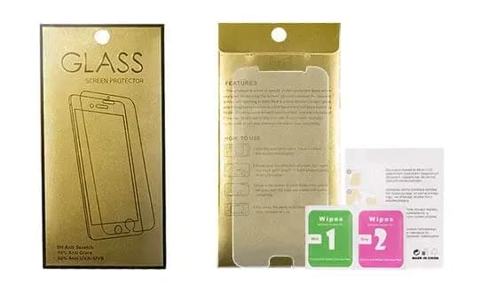 Gold Tempered Glass Screen Protector Samsung Huawei P Smart