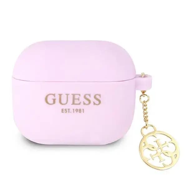 Guess GUA3LSC4EU 4G Charm silikoonümbris AirPods 3, lilla