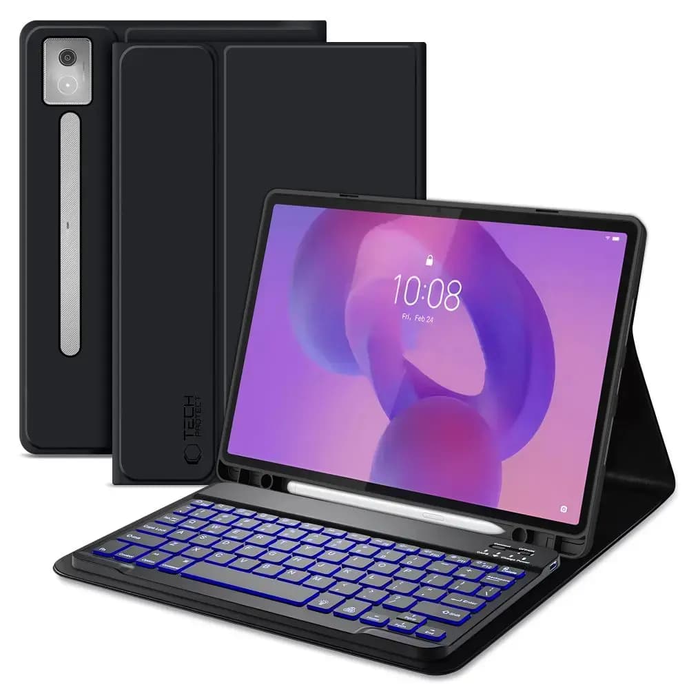 Чехол с клавиатурой Tech-Protect SC Pen для Lenovo Idea Tab Pro, чёрный