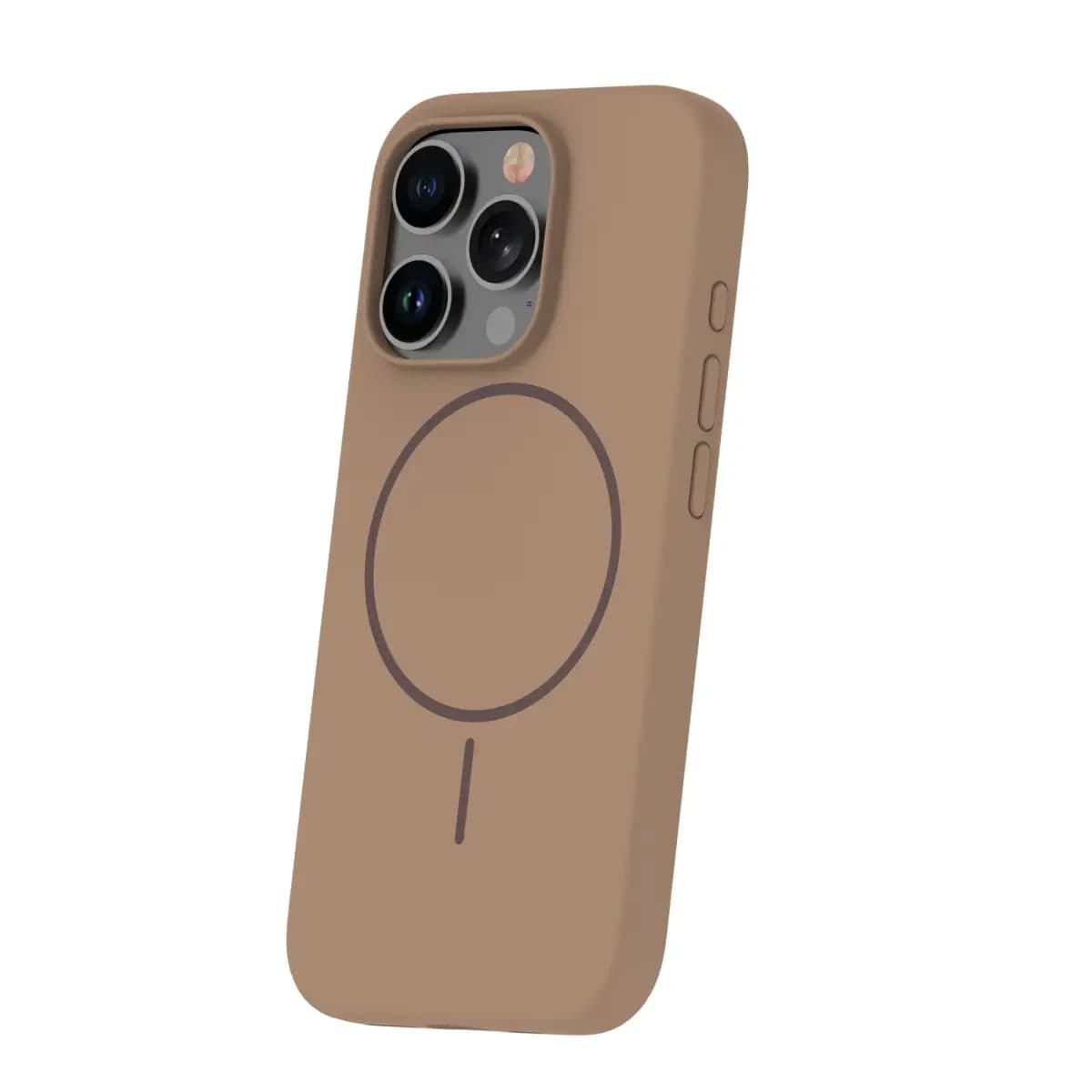 Fusion Silicone Thin MagSafe telefoniümbris iPhone 16 Pro, pruun