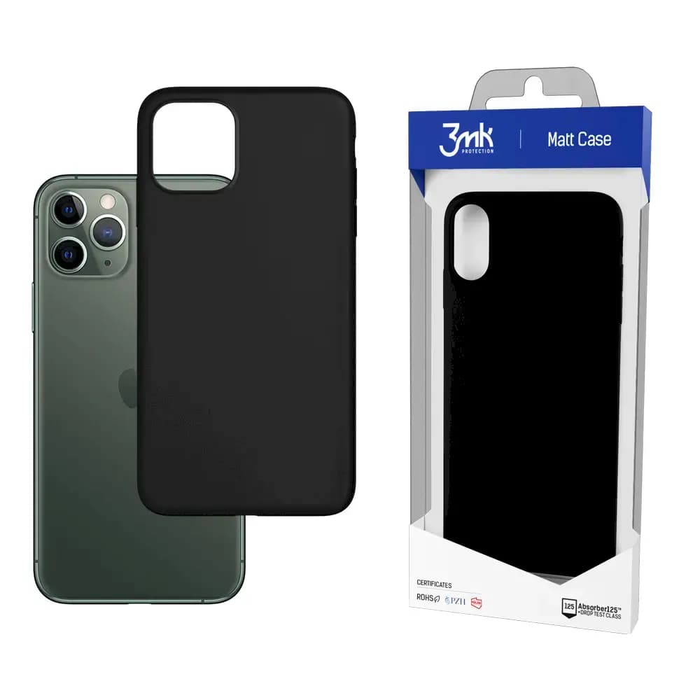 Чехол 3mk Matt для iPhone 12 / 12 Pro, чёрный