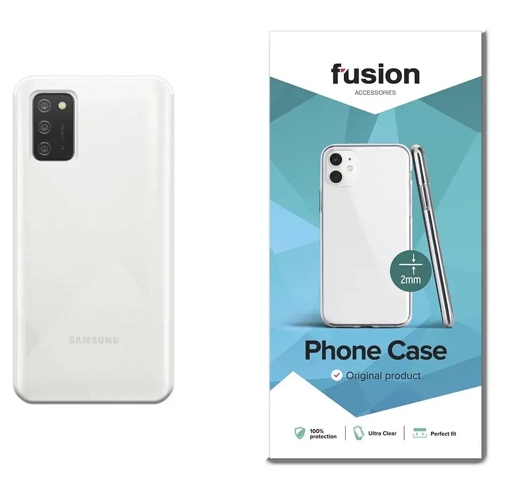 Fusion Ultra Clear 2 mm phone case for Samsung Galaxy A02s, clear