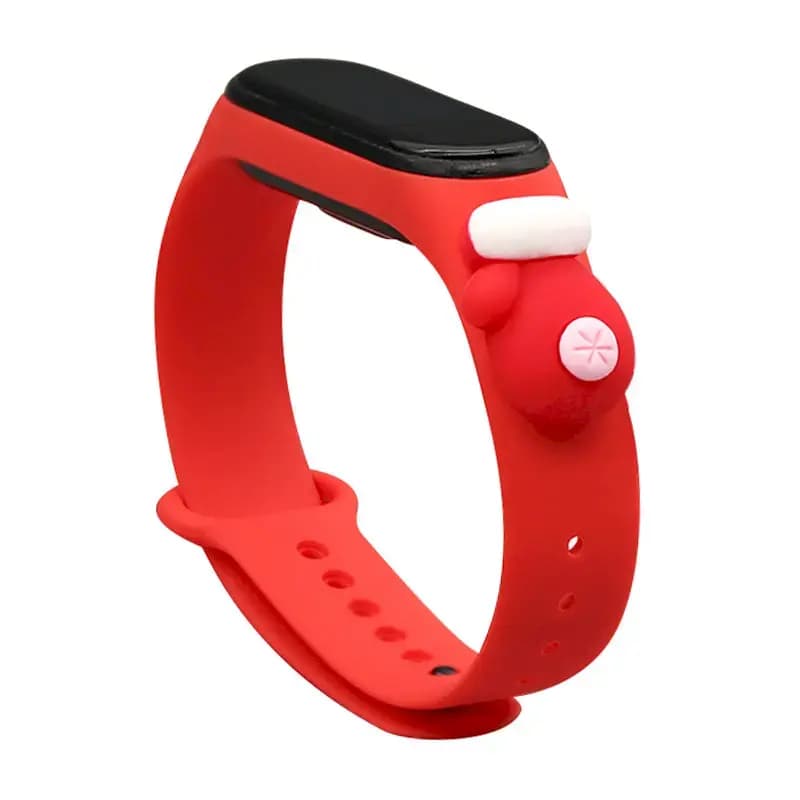 Fusion Xmas Glove kellarihm Xiaomi Mi Band 5/6, punane