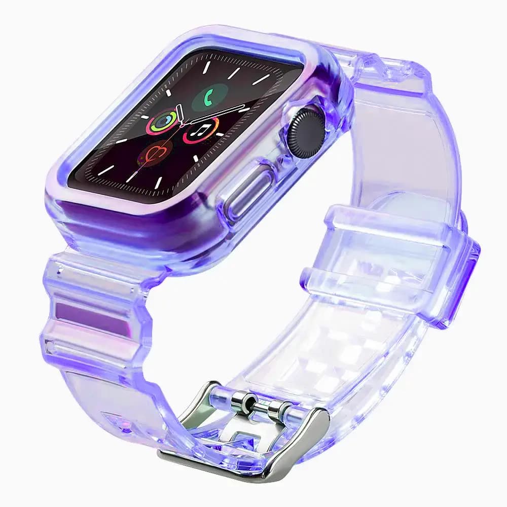 Fusion Light Set silicone watch strap for Apple Watch 38/40/41 mm, purple