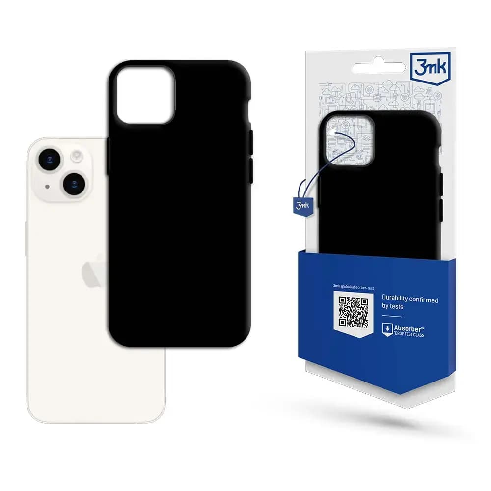 3mk Matt phone case for iPhone 15, black