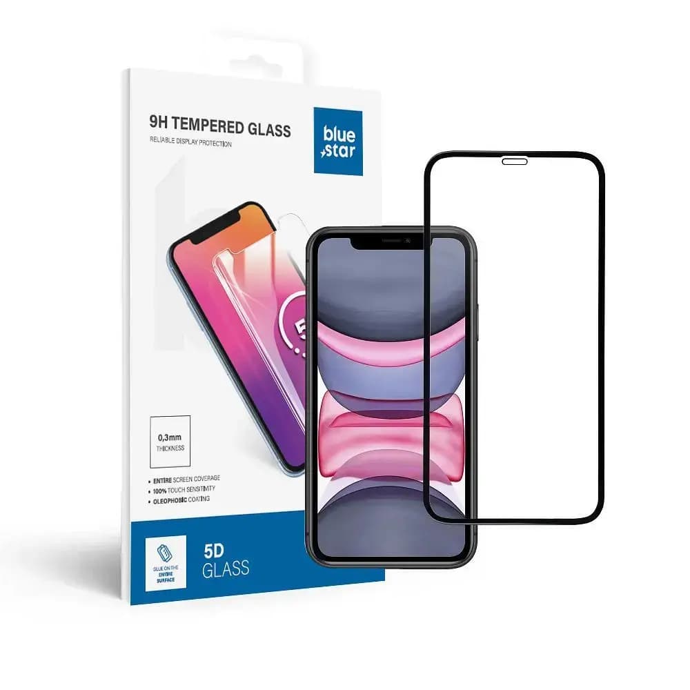 Blue Star 5D tempered glass for iPhone XR / 11