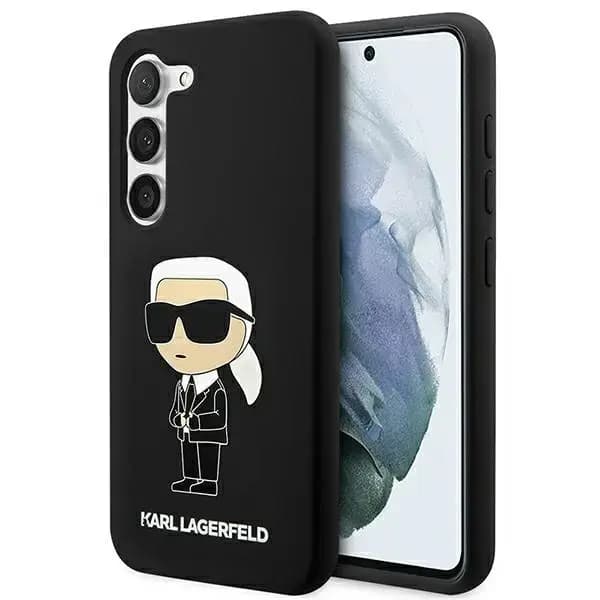 Karl Lagerfeld KLHCS23SSNIKBCK Ikonik telefoniümbris Samsung Galaxy S23, must