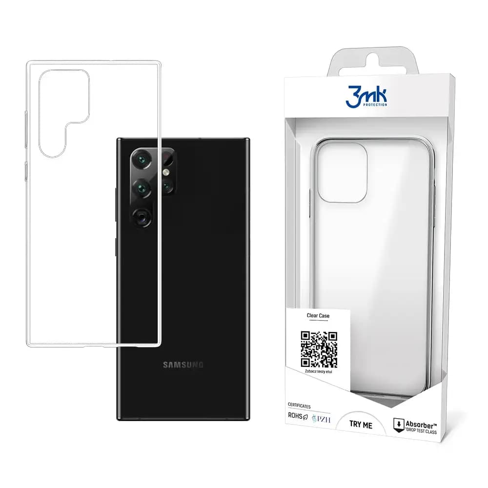 Чехол 3mk Clear для Samsung Galaxy S22 Ultra, прозрачный