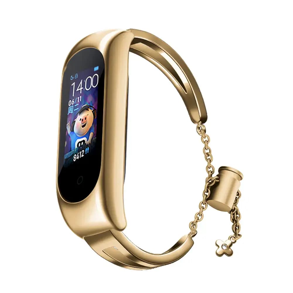 Fusion Metal Bracelet roostevabast terasest kellarihm Xiaomi Mi Band 3/4/5/6, kuldne
