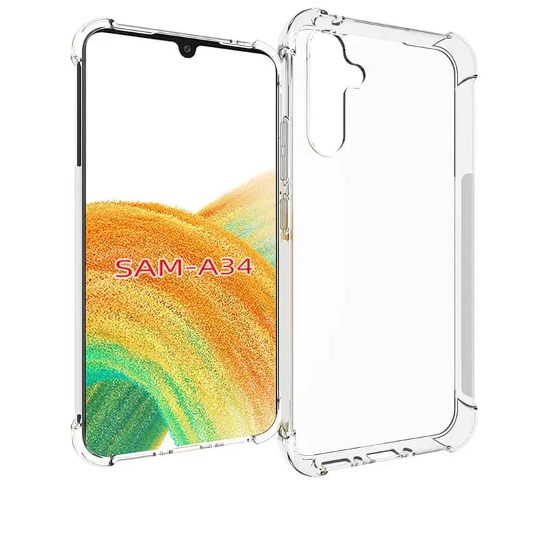 Fusion Anti Shock 1.5mm telefoniümbris Samsung Galaxy A34, läbipaistev