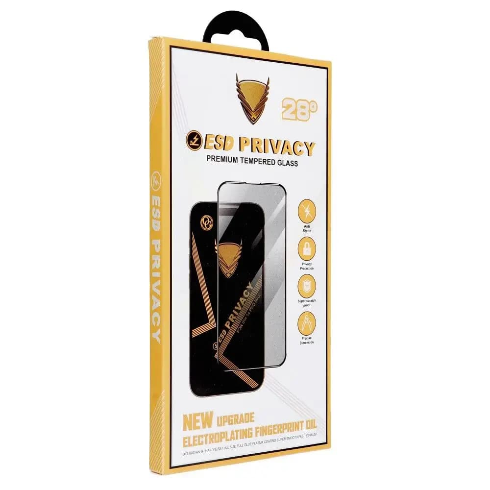 OG 6D Premium Effect privacy tempered glass for iPhone 16