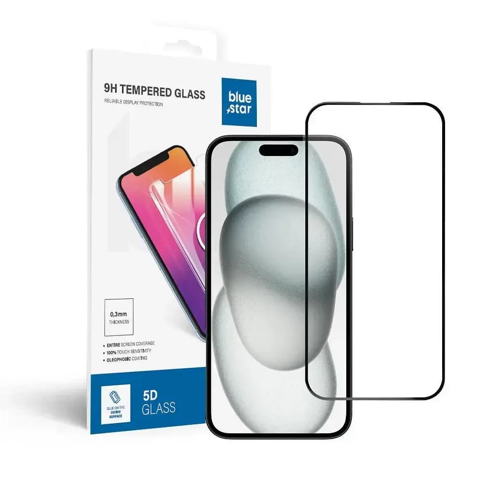 Blue Star 5D tempered glass for iPhone 16 Plus