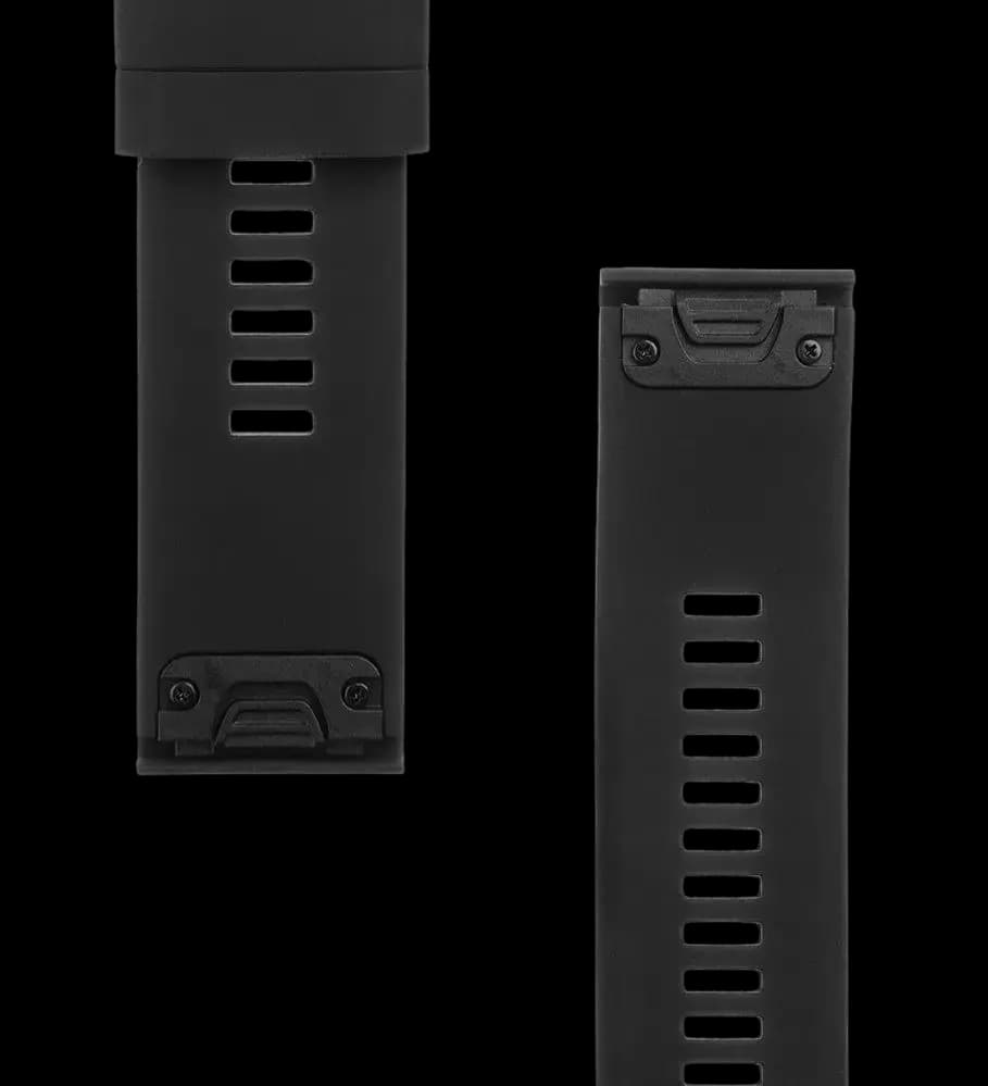 Tactical silicone watch strap for Garmin Fenix 5X/6X/7X/8 26 mm, black